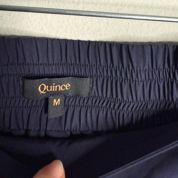 Quince Women's Navy Performance Tech Wide Leg Cropped Pants - Size M Medium - Picture 4 of 5